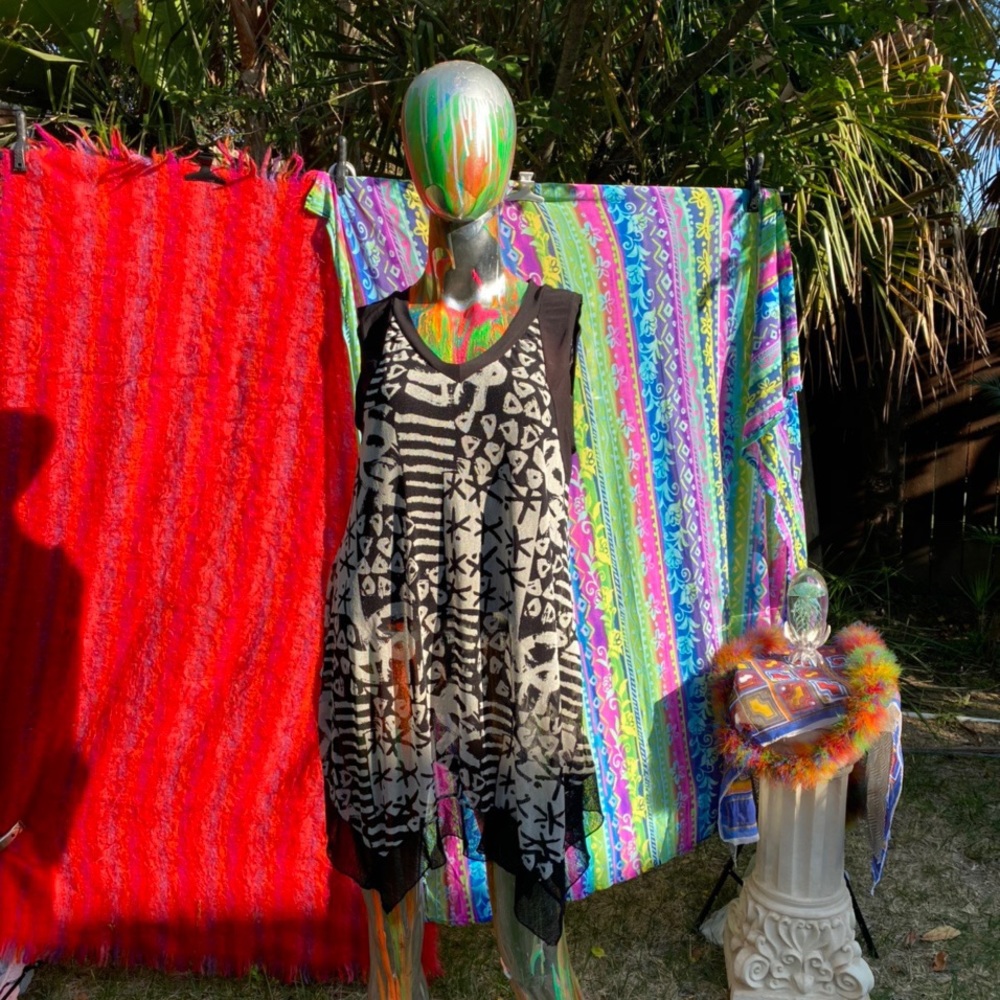 Sheer Abstract Dress